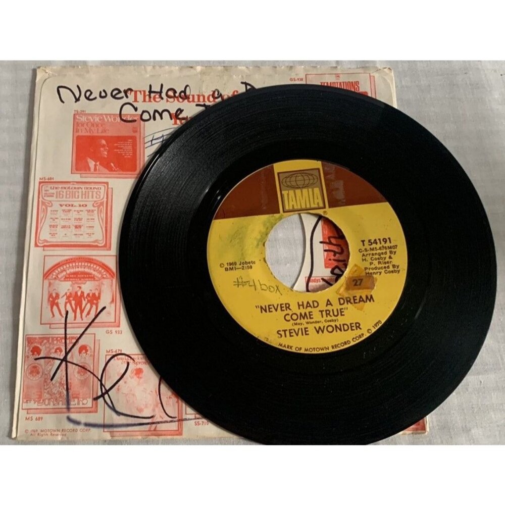 Stevie Wonder - Never Had a Dream Come True & Somebody Knows Somebody Cares 45 r